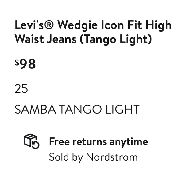 Levi’s wedgie icon fit high waist jeans - Picture 2 of 7